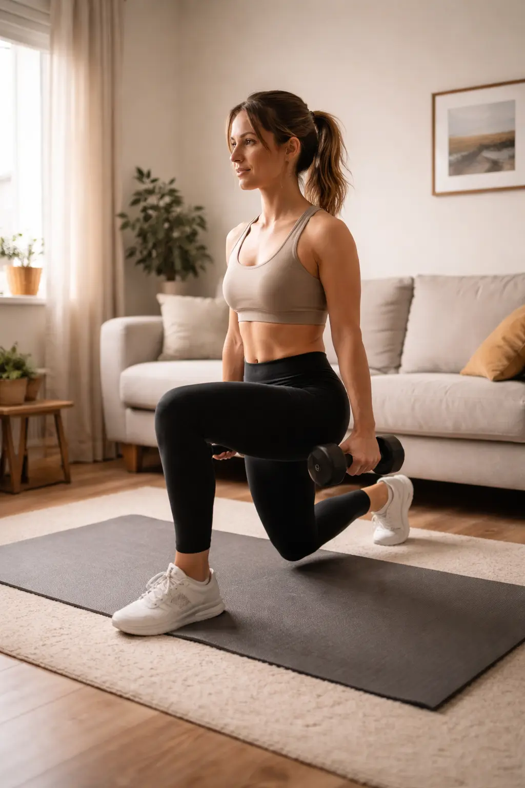 Ejercicios de fuerza para entrenar en casa con poco espacio